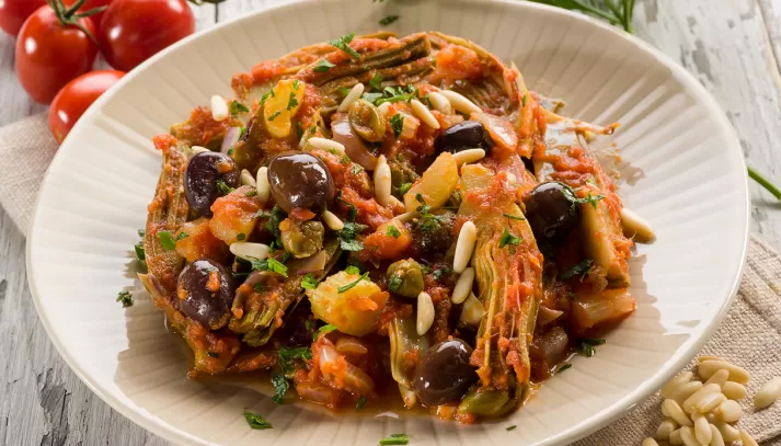 caponata di carciofi alla siciliana 1