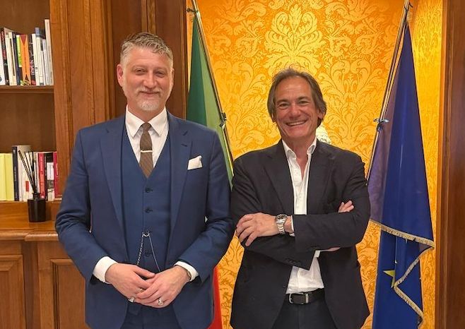 Da sinistra Alessandro Giuli e Lorenzo Zichichi