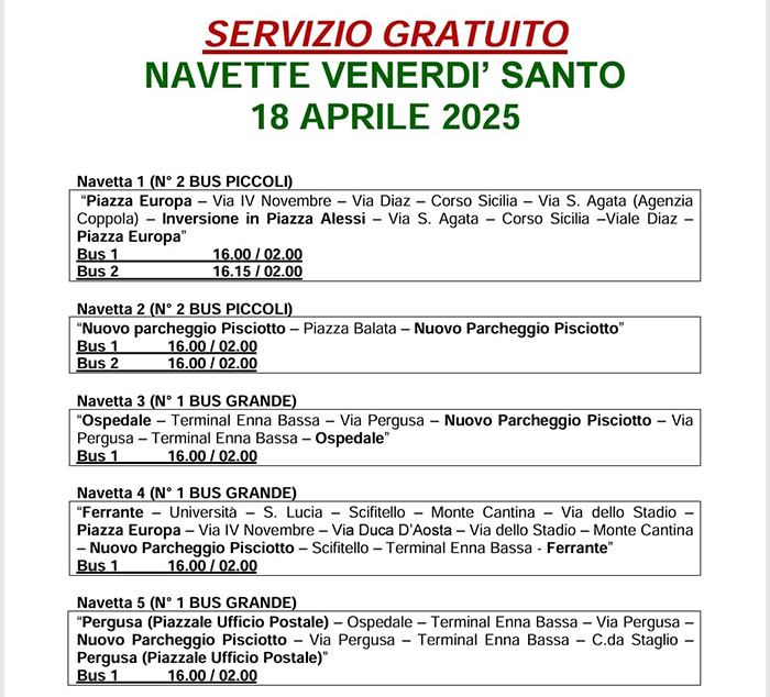 servizio navetta