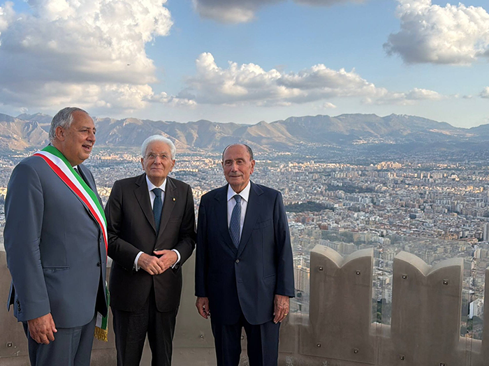 da sx Lagalla Mattarella Schifani