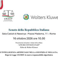 Intelligenza artificiale nella giustizia e nella Pubblica amministrazione, convegno Unaep al Senato