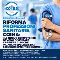 Professioni sanitarie, il COINA chiede carriere e aumenti
